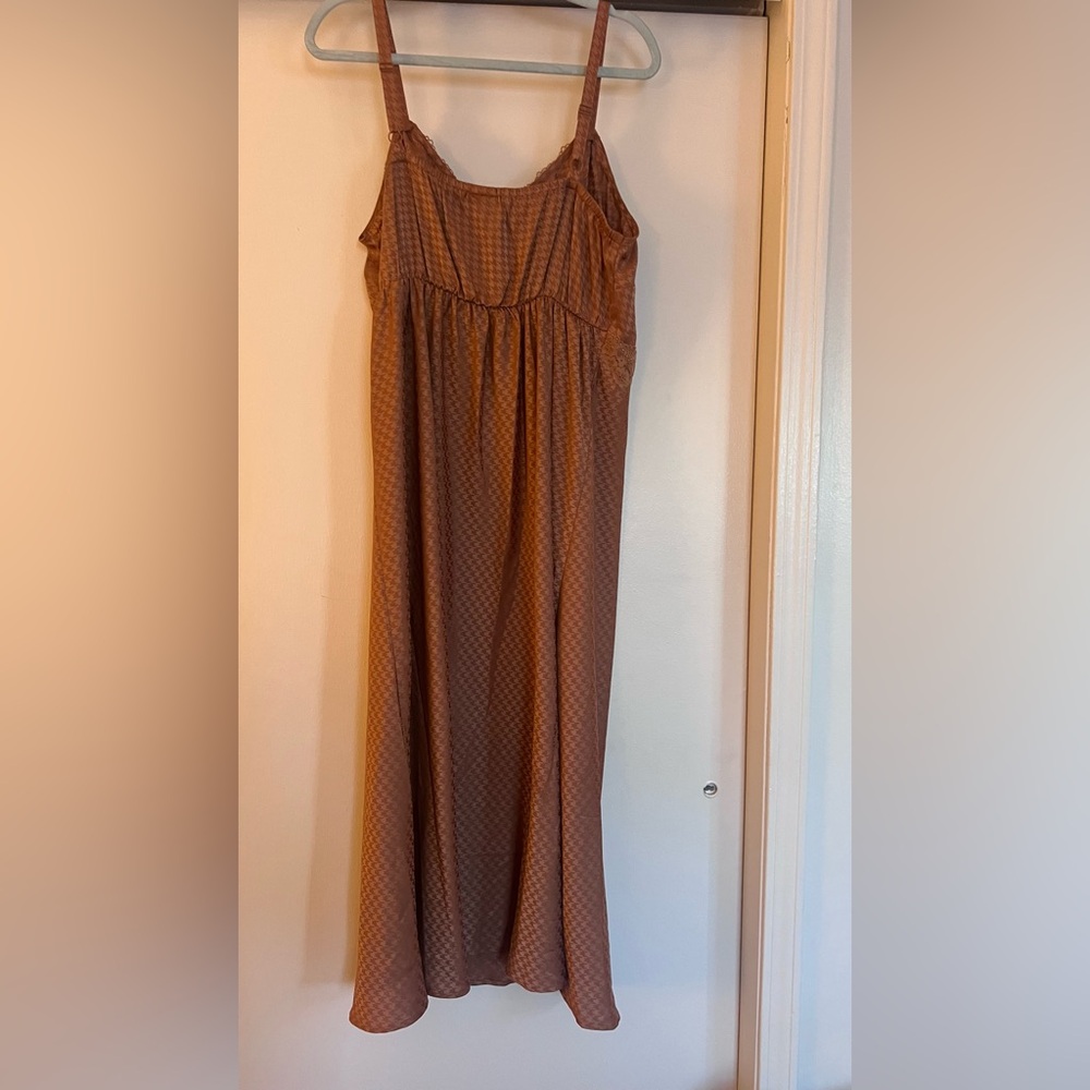 Torrid Tan Lace-Trim Maxi Dress - Picture 2 of 5